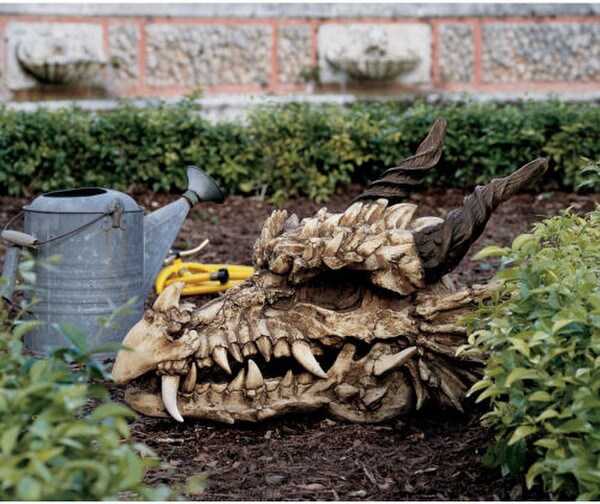 Stokers Moors Dragon Skull Sculpture Large Head Archaeological Accurate